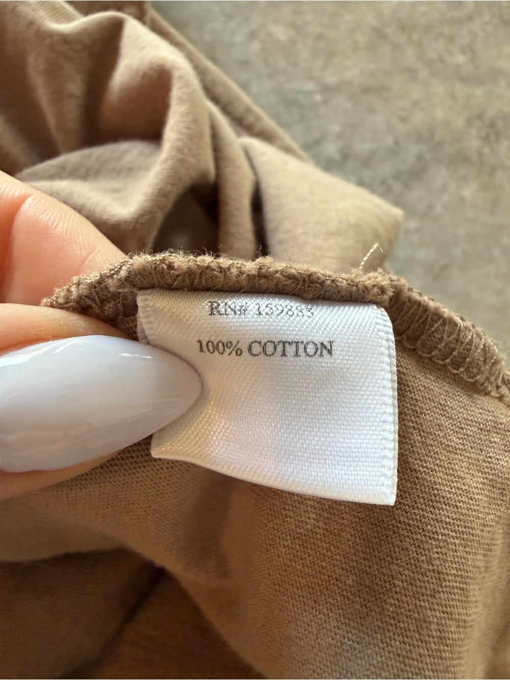 Bobi 100% Cotton Button-Up Shirt in Taupe - Women - Picture 9 of 9